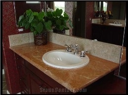 Red Marble Vanity Top