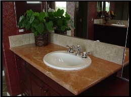 Red Marble Vanity Top