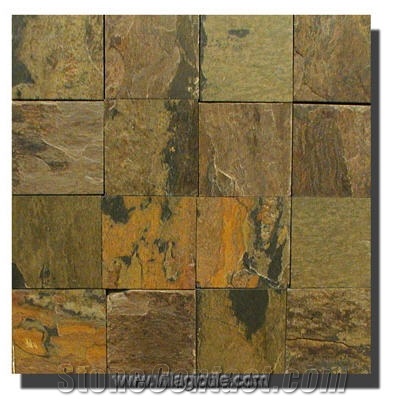 California Gold Slate Slabs & Tiles, India Yellow Slate