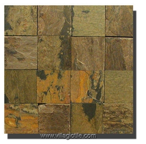 California Gold Slate Slabs & Tiles, India Yellow Slate