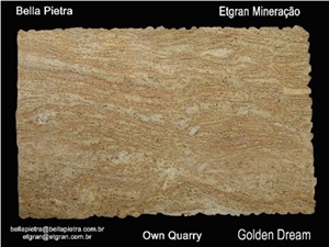 Golden Dream Granite Slabs, Brazil Yellow Granite