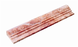 Grasrose Pink Travertine Moldings