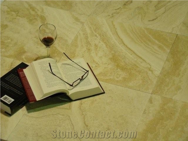 River Travertine Slabs, Turkey Beige Travertine