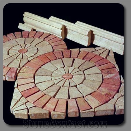 Travertine Mosaic Square Medallion