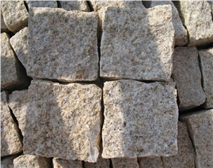 Yellow Rust Granite Cubes