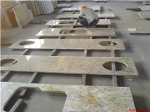 Golden Flower Granite Custom Countertop