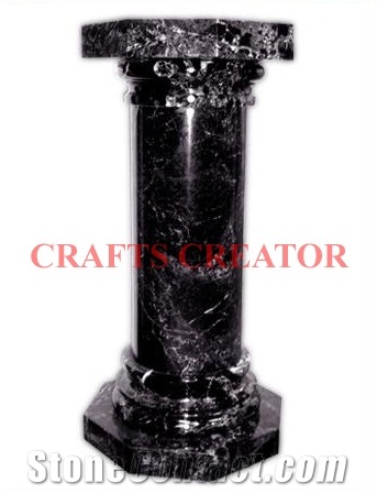 King Gold Black Marble Column