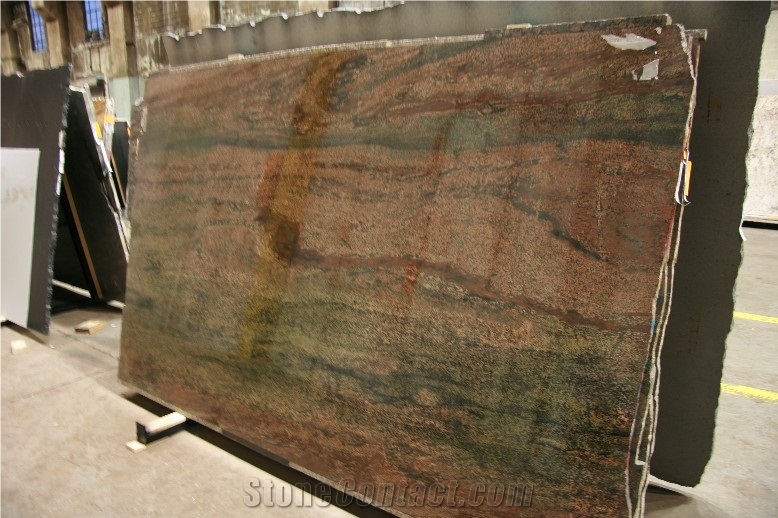 Verde Fuoco Granite Slab