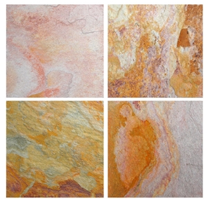 Raja Red Slate Slabs & Tiles, India Red Slate