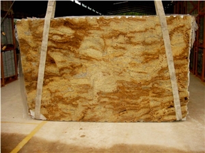 Giallo Renoir Granite Slab, Brazil Yellow Granite
