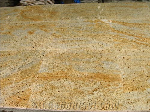 Kashmir Gold Granite Slabs & Tiles, India Yellow Granite