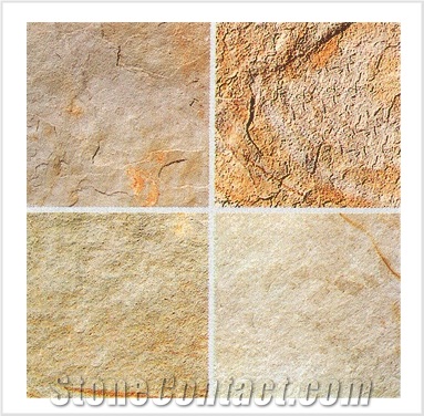 Golden Sand Slate Slabs & Tiles