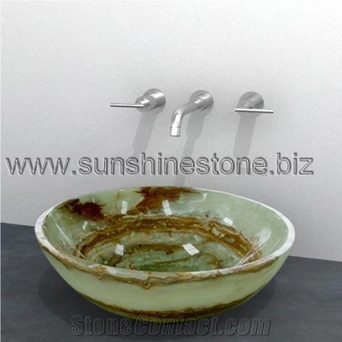 Green Onyx Vessel Sink