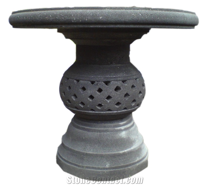 Lava Stone Table and Chair