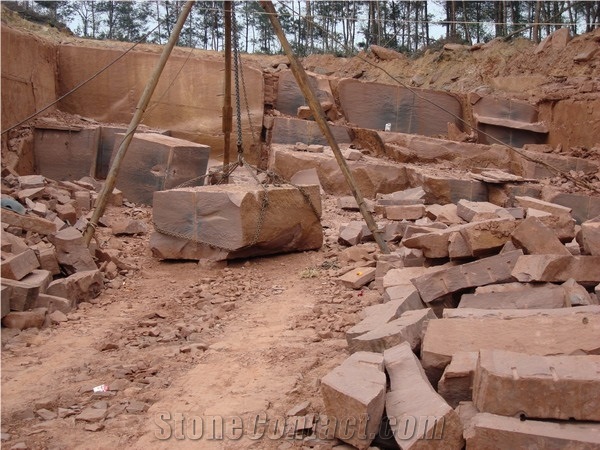 Red Sandstone Quarry, Sandstone Blocks