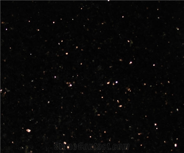 Black Galaxy Granite Slabs, India Black Granite