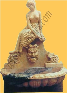 Beige Sandstone Sculptured Fountain Beige Sandstone Sculptured Fountain