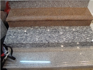 China Red Granite Stair & Steps,Treads and Risers