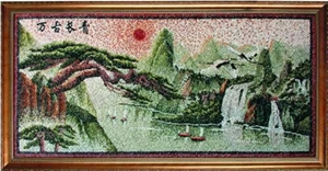 Pebble Mosaic Picture,Art Work Pebble Mosaic Picture,Art Work