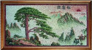 Pebble Stone Mosaic Picture,Art Work