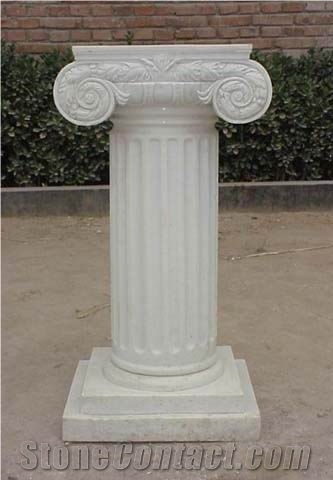 White Marble Garden Column,Polished Pure White Nano,Building Pillair,Building Arch,Stone Column Interior Stone Building Customized Size Stone Pillar