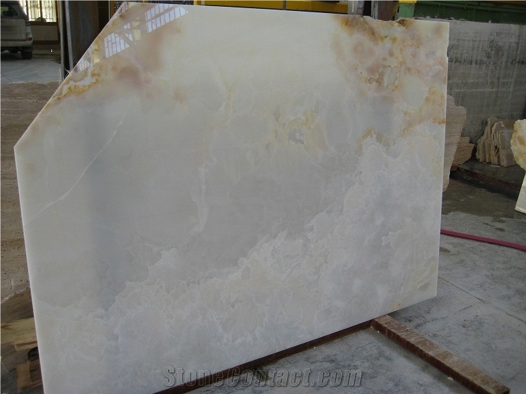 White Onyx Slabs, Tiles
