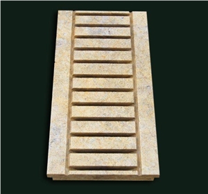 California Limestone Drain Grate Model Cl0c, Brown Limestone Pool Coping California Limestone Drain Grate Model Cl0c, Brown Limestone Pool Coping