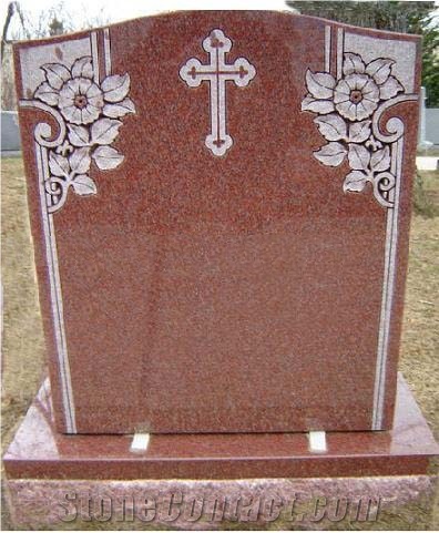 Red Color Granite Gravestone