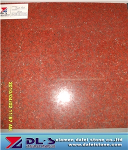 China Popular Cheap Dyed Red Granite Polished Tile and Slabs, Skirting, Wall Floor Covering, Natural Building Stone Decoration, Indoor Use, Factory Good Quality Prices