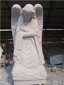 White Marble Angel Sculpture