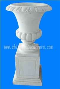Nice Carved Garden Stone Flowerpot