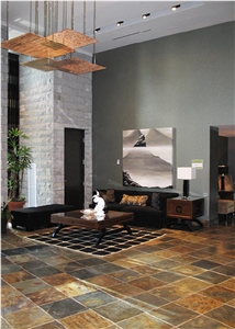 Rust Slate Floor Tiles