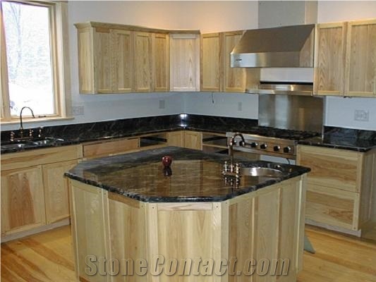 Absolute Black Granite Kitchen Countertops