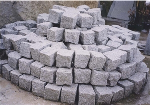 Grey Granite Cube Stone