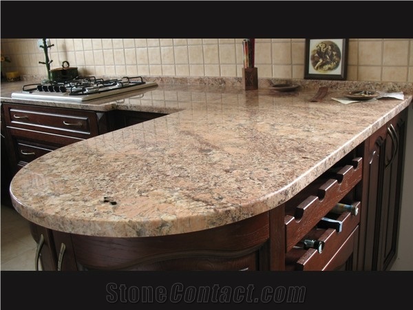 Bordeaux Salmon Granite Countertop