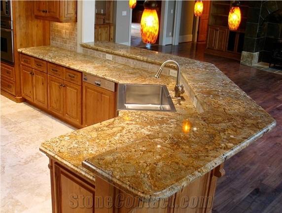 Giallo Chrystal Granite Countertop