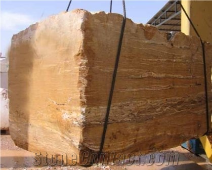 Walnut Travertine Block, Turkey Brown Travertine