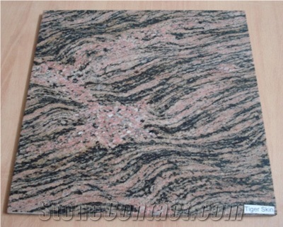 Tiger Skin Granite Slabs & Tiles, India Pink Granite