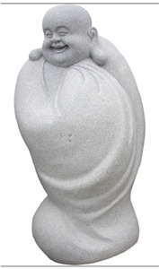 Grey Granite Buddha Sculpture