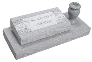 Grey Granite Slant Marker