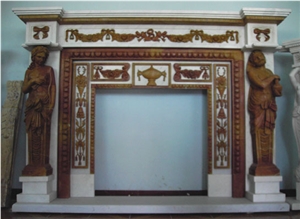 Marble Sculptured Fireplace
