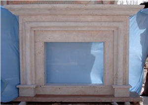 White Travertine Fireplace White Travertine Fireplace
