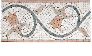 Natural Stone Tulips Mosaic Border