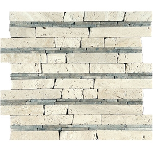 Ottoman - Antique Travertine Mosaic