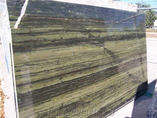 Green Bamboo Granite Slab