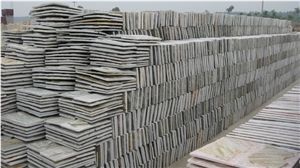 China Green Slate Mushroom Stone 003