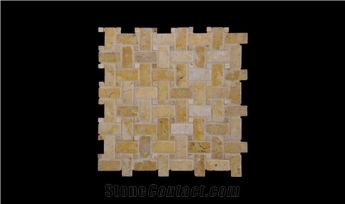 Bone Tumbled Basket Weave Mosaic