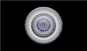 Natural Stone Mosaic Cavalli Medallion