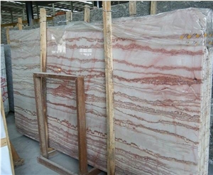 Maya Wooden Onyx Slab, China Pink Onyx