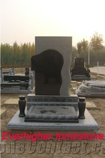 G601 Grey Granite Tombstone